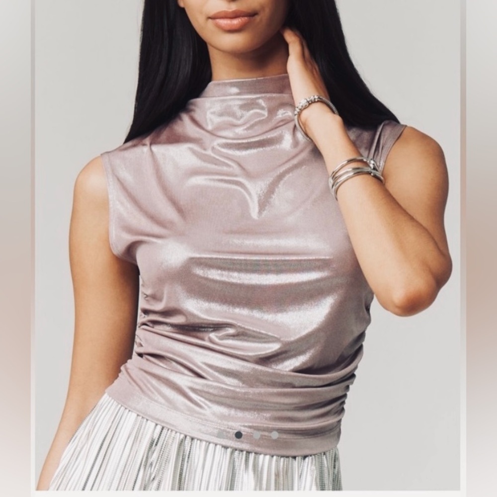 Maeve by Anthropologie metallic top